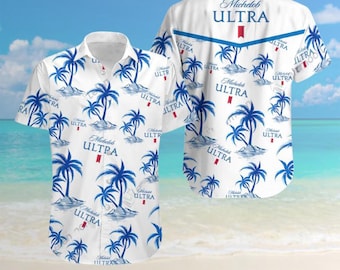 Hawaiiaans shirt bierliefhebber: aloha-shirt met tropische bloemen, zomerstrandfeest
