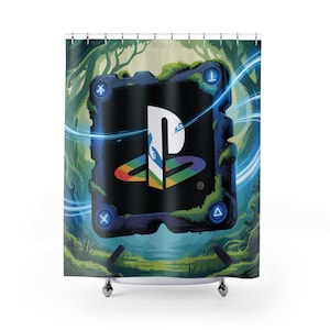 Polyester Shower Curtain: One-Sided Print Bathroom Decor