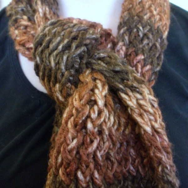 Knitted Scarf - Chocolate