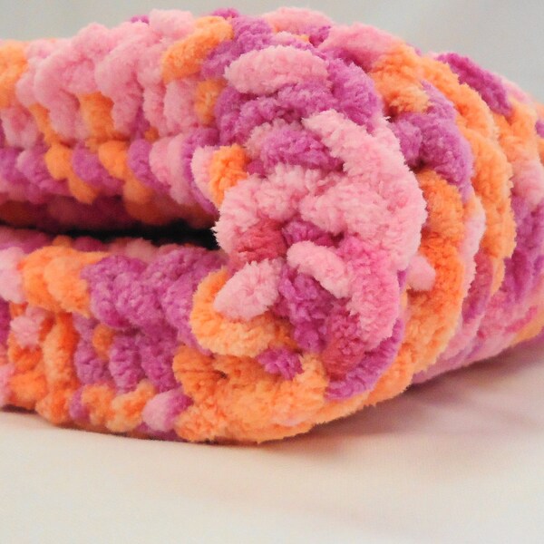 Knitted Baby Blanket - Peachy