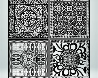 Laser Cut Decorative Panel Bundle SVG | CNC Plasma Cut Files .