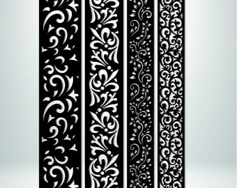 CNC Decorative Panel SVG Pack | Laser Cut Floral Metal Wall Art Files .