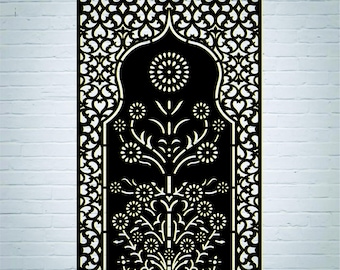 Arte mural floral geométrico islámico: archivos de diseño CNC cortados con láser
