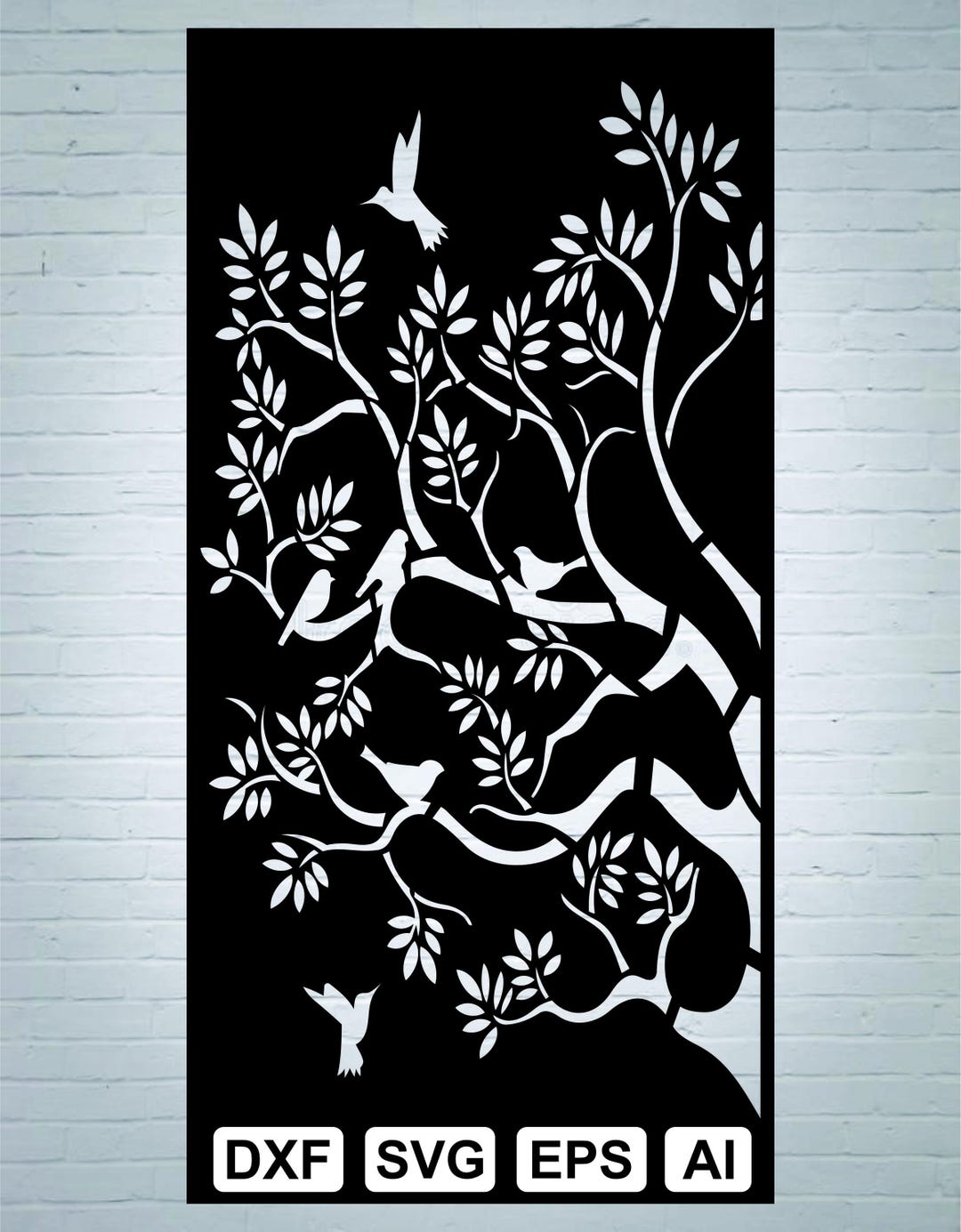 Tree Decorative Panel CNC Laser Cut Design - Etsy