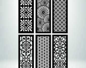 Paquete de diseños de paneles cortados con láser/archivos Svg Dxf Eps Ai, corte con enrutador de plasma CNC.