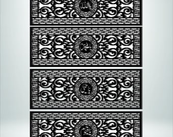 Islamic wall art CNC Panel  SVG , Allah Muhammad Arabic Calligraphy Wall Decor.