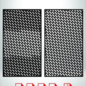 Modern geometrisk sekretessskärm vektor SVG | CNC laserskuren panel DXF.