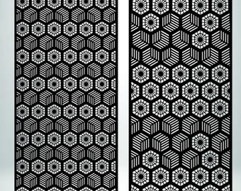 Hexagon Geometric Design for CNC Router DXF Files Digital Download.