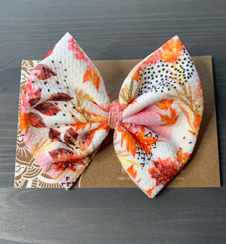 Fall Hair Bow Farmhouse Hair Bow Fall Hair Clip Fall Headband