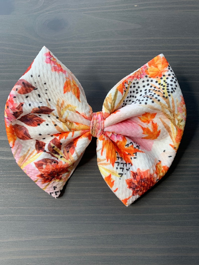 Fall Hair Bow Farmhouse Hair Bow Fall Hair Clip Fall Headband