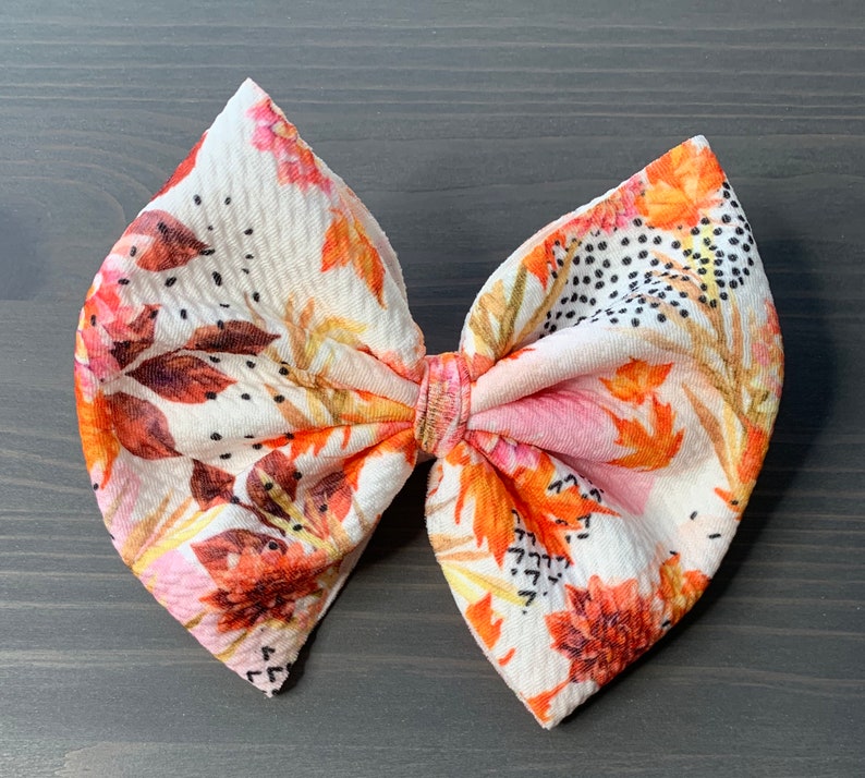 Fall Hair Bow Farmhouse Hair Bow Fall Hair Clip Fall Headband