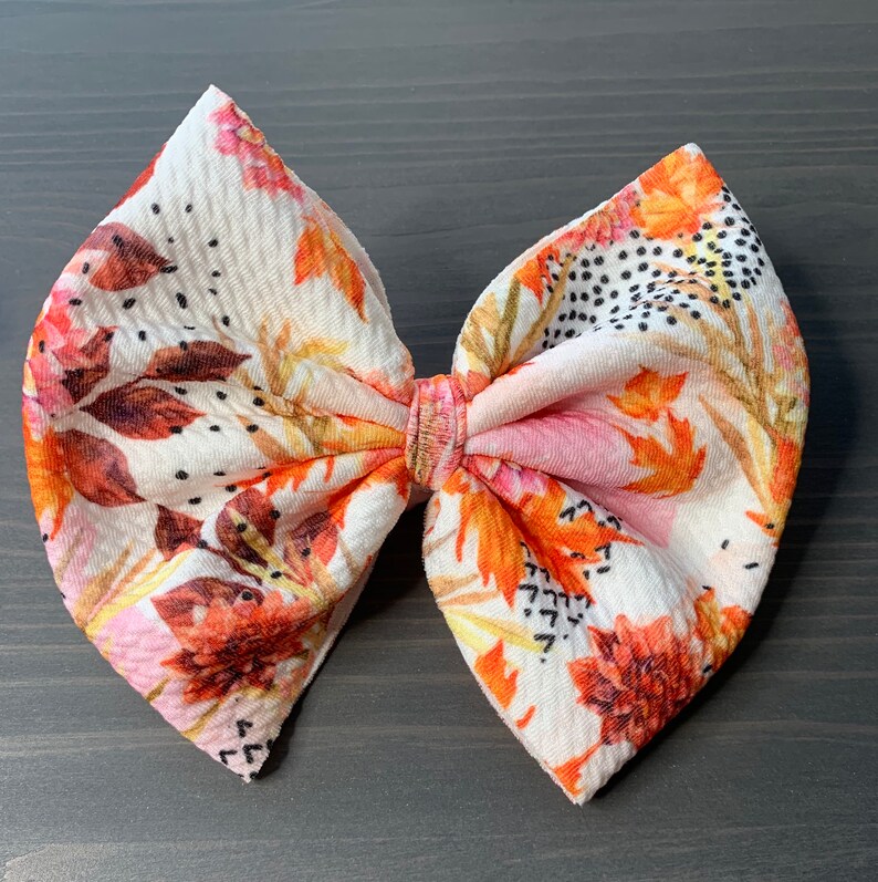 Fall Hair Bow Farmhouse Hair Bow Fall Hair Clip Fall Headband