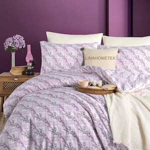 Reversible Turkish Cotton Duvet Cover Set: Double-Sided Bedding
