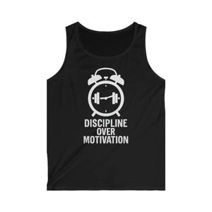 Motivational Workout Tank Top, Gym Weightlifting Sleeveless Shirt, Men&#39;s Softstyle Fitness Apparel, Exercise Muscle Tee, Bodybuilding