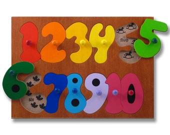 Wooden Puzzle with Knobs | Counting Numbers