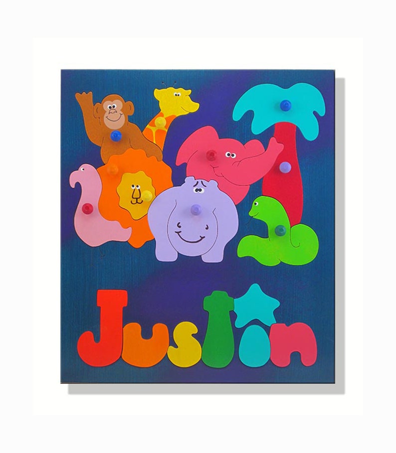 Personalized Name Puzzle Custom Name Puzzle with Pegs | Etsy