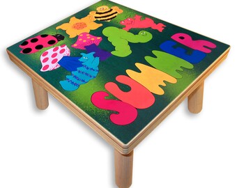 Name Puzzle Bench | Bugs and Insects