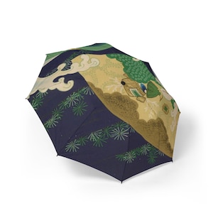 Foldable Umbrella, Artistic Scenic Design, Travel Companion, Nature Lover Gift, Weather Protection, Stylish Rain Gear