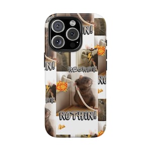 Regret Nothin Rat Phone Case, Funny Mischief Pet Rat. iPhone, Samsung case for Rat Lovers, Rat Mom, Dad. Perfect gift cover, customizable.