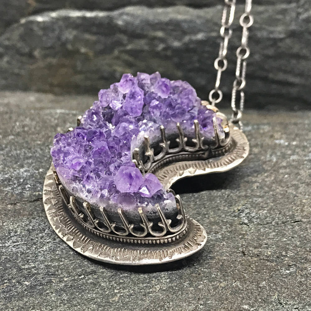 amethyst moon necklace amethyst moon necklace