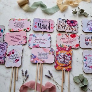 Mother’s Day Cake Topper SVG, Día de las Madres Letreros, Silhouette Cameo Print and Cut, Mom Sign Bundle