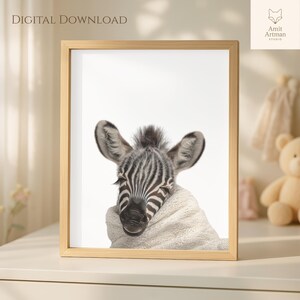 Sleeping Zebra, Safari Animal Nursery Decor Wall Art Print, Jungle Animal, Jungle Animals Nursery Art, Zebra Decor, Kids Playroom Prints