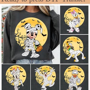 Disney Halloween All Characters Dtf Transfer, Mickey And Friends Halloween Ready to Press, Halloween Party Dtf, Disney Family Halloween Dtf