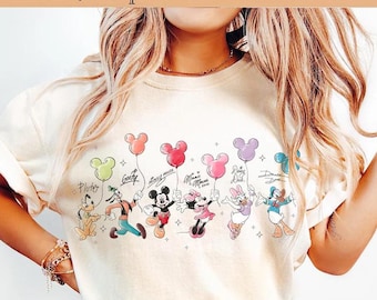 Disney Micky Maus Und Freunde Luftballons DTF Transfer, bereit zum Pressen