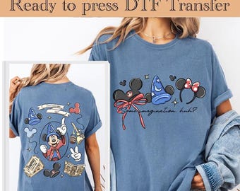 Disney Coquette Bow Mickey Feiticeiro Alguma Imaginação Huh Dtf, Walt Disney Fantasia Mickey Dtf Transferência, Fantasia Mickey Dtf, Disneyland Dtf
