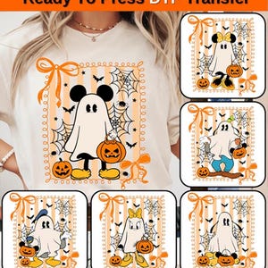 Disney Halloween All Characters Dtf Transfer, Mickey And Friends Halloween Ready to Press, Halloween Party Dtf, Disney Family Halloween Dtf