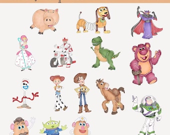 Toy Story DTF Transfers, Woody, Buzz Lightyear, Ready To Press