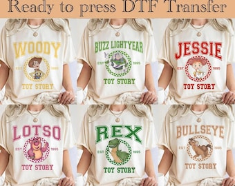Toy Story DTF Transfers, Woody, Buzz Lightyear, Ready To Press