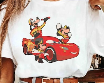 Mickey Minnie Goofy Lightning McQueen radiatorveren dtf-overdrachten, Cars Lightning McQueen-film warmteoverdracht, Disney klaar om te drukken