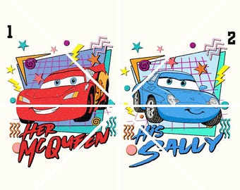 Cars DTF-overdracht, Cars-film warmteoverdracht, Disney Ready To Press, Disney Pixar Transfer