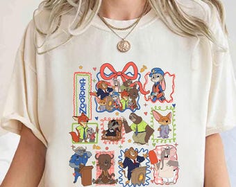 ディズニー ズートピア プレス準備完了、ニック・ワイルドとジュディ・ホップスのDTFトランスファー、ディズニー ズートピア カップルのDTF、ディズニー ファミリー旅行トランスファー