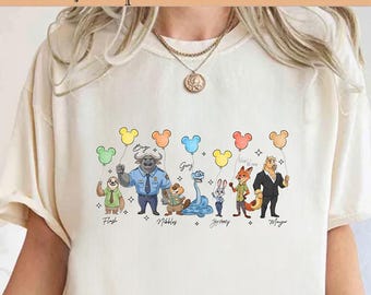 ディズニー ズートピア バルーン プレス準備完了、ニック・ワイルドとジュディ・ホップスのDTFトランスファー、ディズニー ズートピア カップルのDTF、ディズニー ファミリー旅行トランスファー