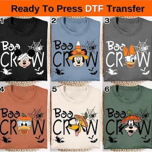 Disney Halloween All Characters Dtf Transfer, Mickey And Friends Halloween Ready to Press, Halloween Party Dtf, Disney Family Halloween Dtf