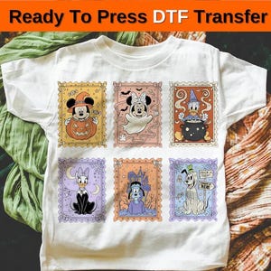 Mickey and Friends Halloween Dtf Transfer, Mickey And Friends Halloween Ready to Press, Halloween Party Dtf, Disney Family Halloween Dtf