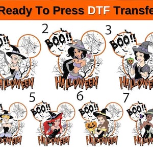 Disney Prinzessin Halloween DTF, Disney Halloween Printable, Disney Prints, Heat Transfers, Prinzessinnen Hexe DTF, Jasmin Dtf, Belle Dtf