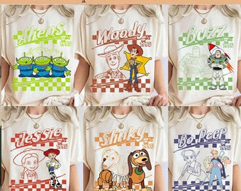 Trasferimenti DTF di Toy Story, Woody, Buzz Lightyear, pronti per la stampa