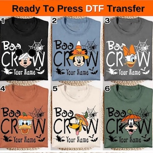Disney Halloween All Characters Dtf Transfer, Mickey And Friends Halloween Ready to Press, Halloween Party Dtf, Disney Family Halloween Dtf