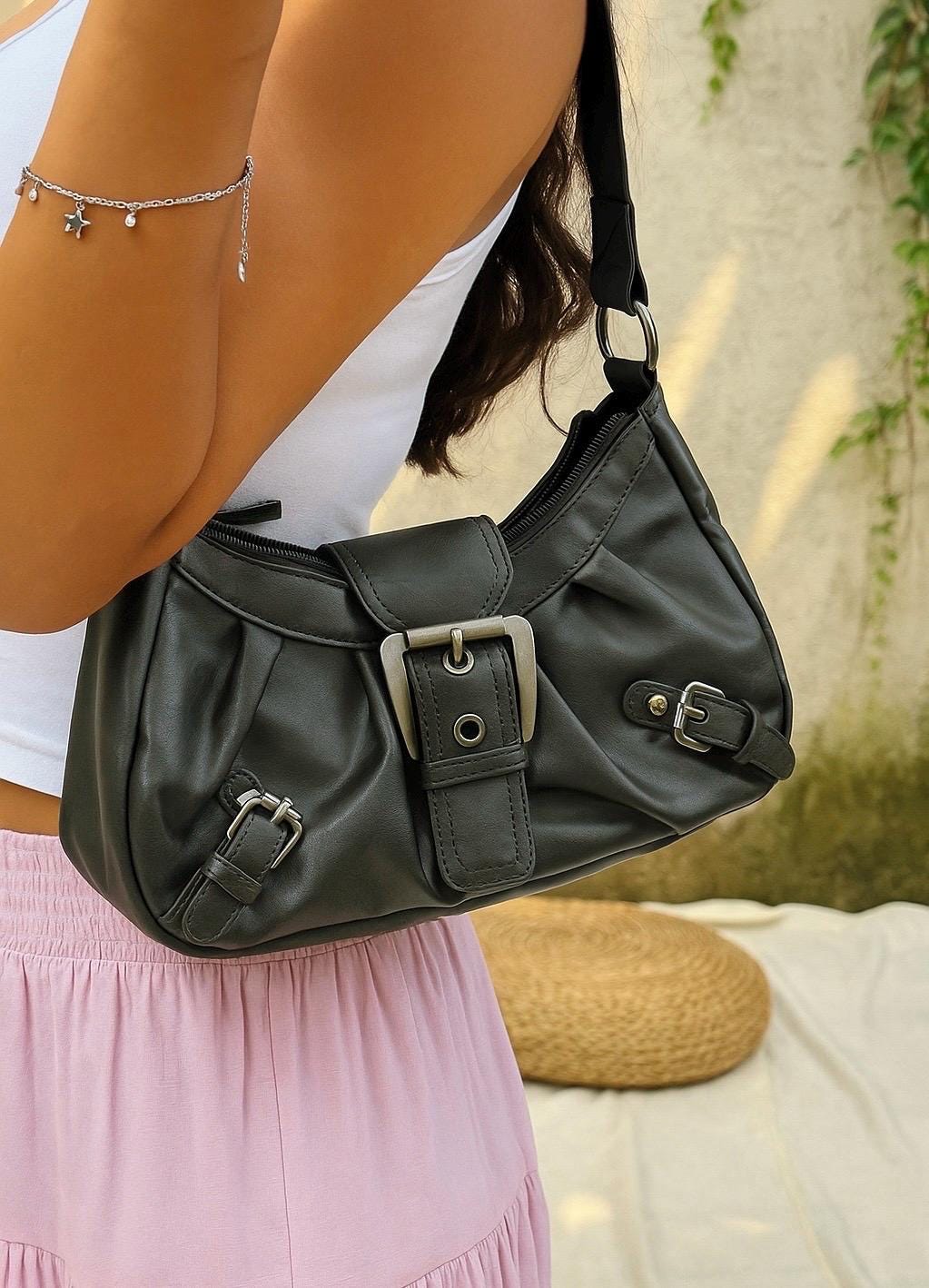 Brown Leather Y2k Bag - Etsy UK