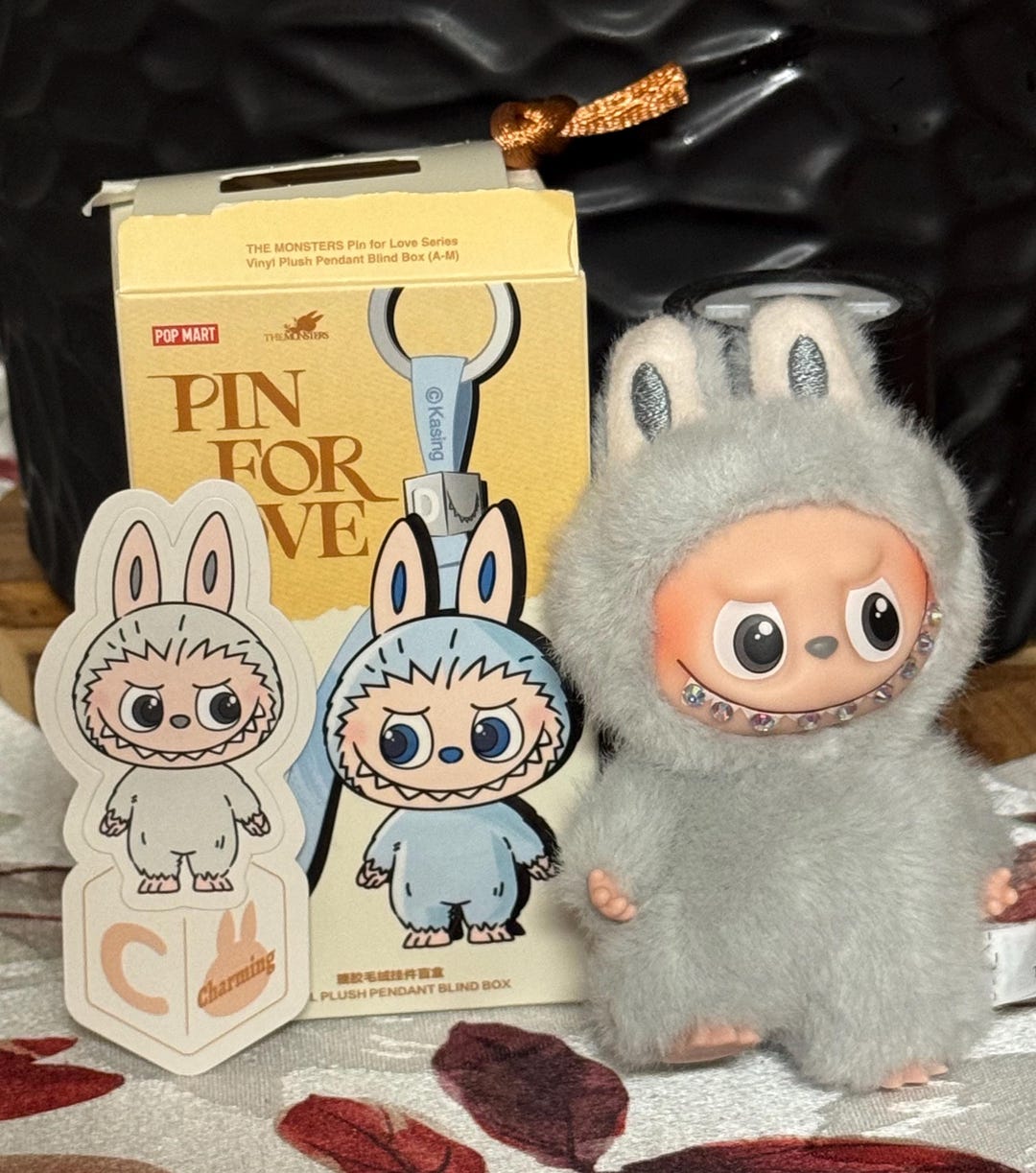 Custom pin for love labubu figure plush pendant - letter “C” “p”