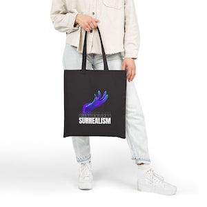 Artistic Cotton Canvas Tote Bag: Eco-Friendly Reusable Shopper