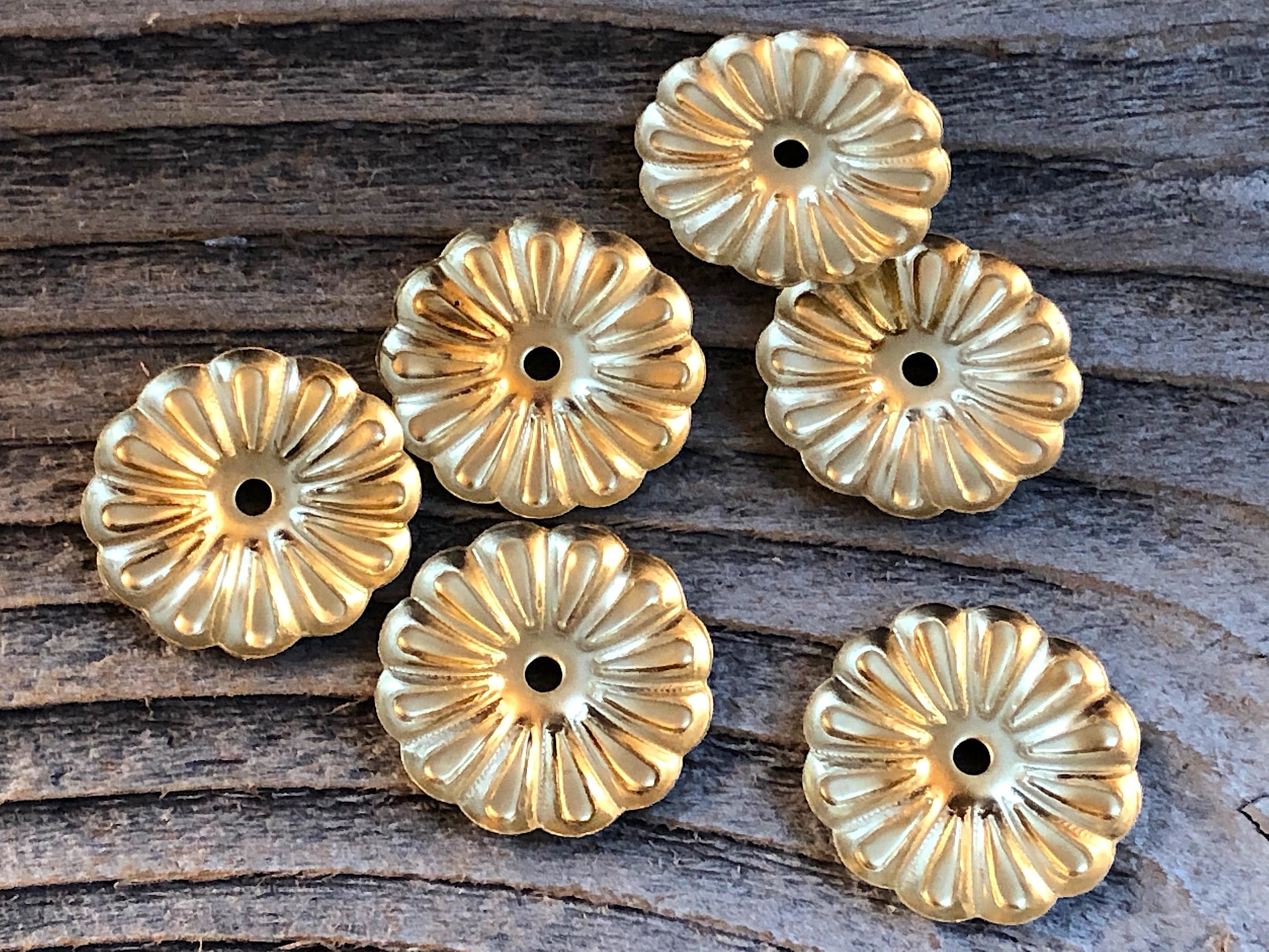 6 Brass Mirror Rosettes 3M Etsy