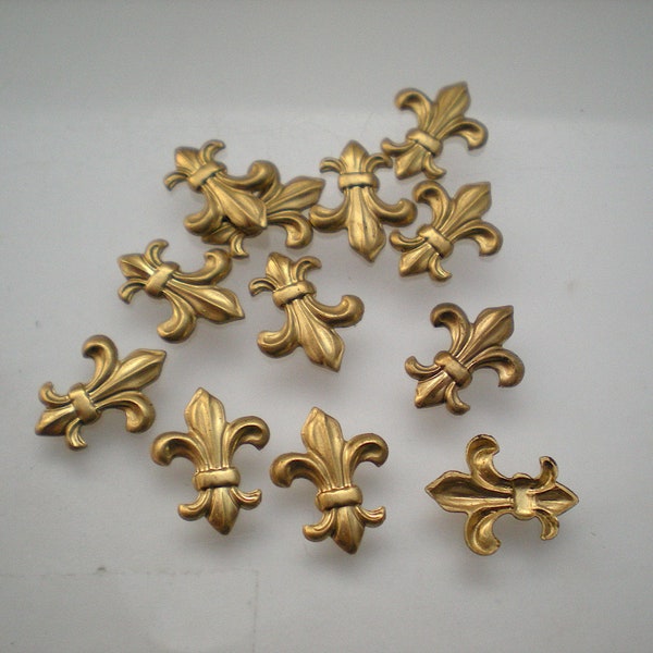 12 piccoli timbri fleur de lis ZD663