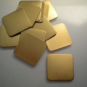 12 pezzi grezzi per stampaggio quadrati in ottone piatto, 3/4&quot; ZA205