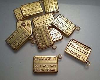 12 brass credit card charms ZJ300