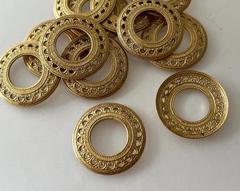 丸型真鍮製透かし彫り6個、1-3/8インチ ZC353 - Etsy 日本
