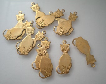 100％本物保証！ Cute Brass Small 12 Seating Etsy - ZE199 Charms Cat ストラップ